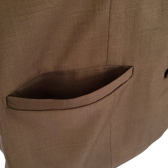 S. Salvatore Chocolate Brown Women's M Blazer Jacket Buttons Pockets - Picture 10 of 12